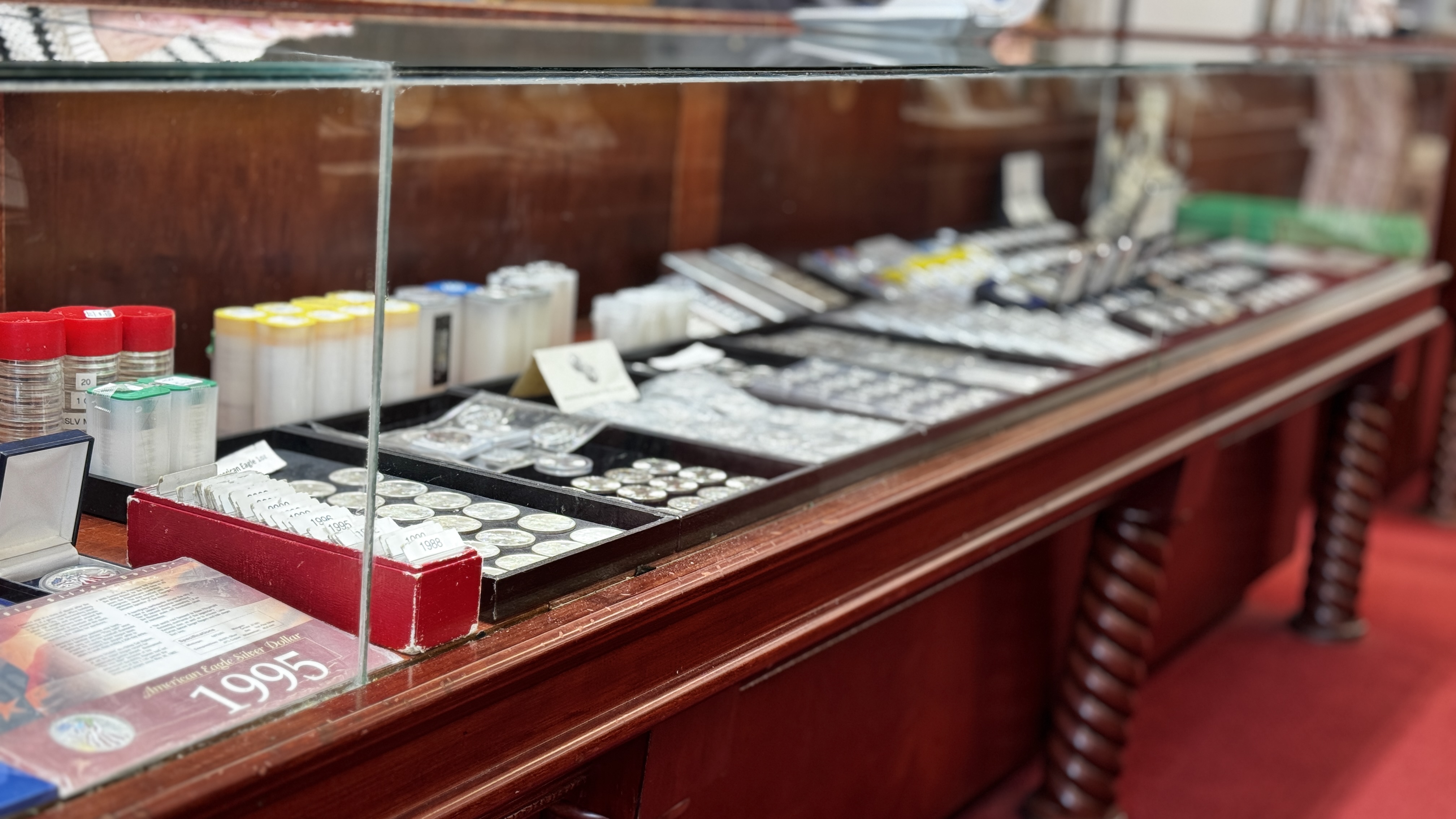 Coin collection at Gulf Coast Coin and Jewelry