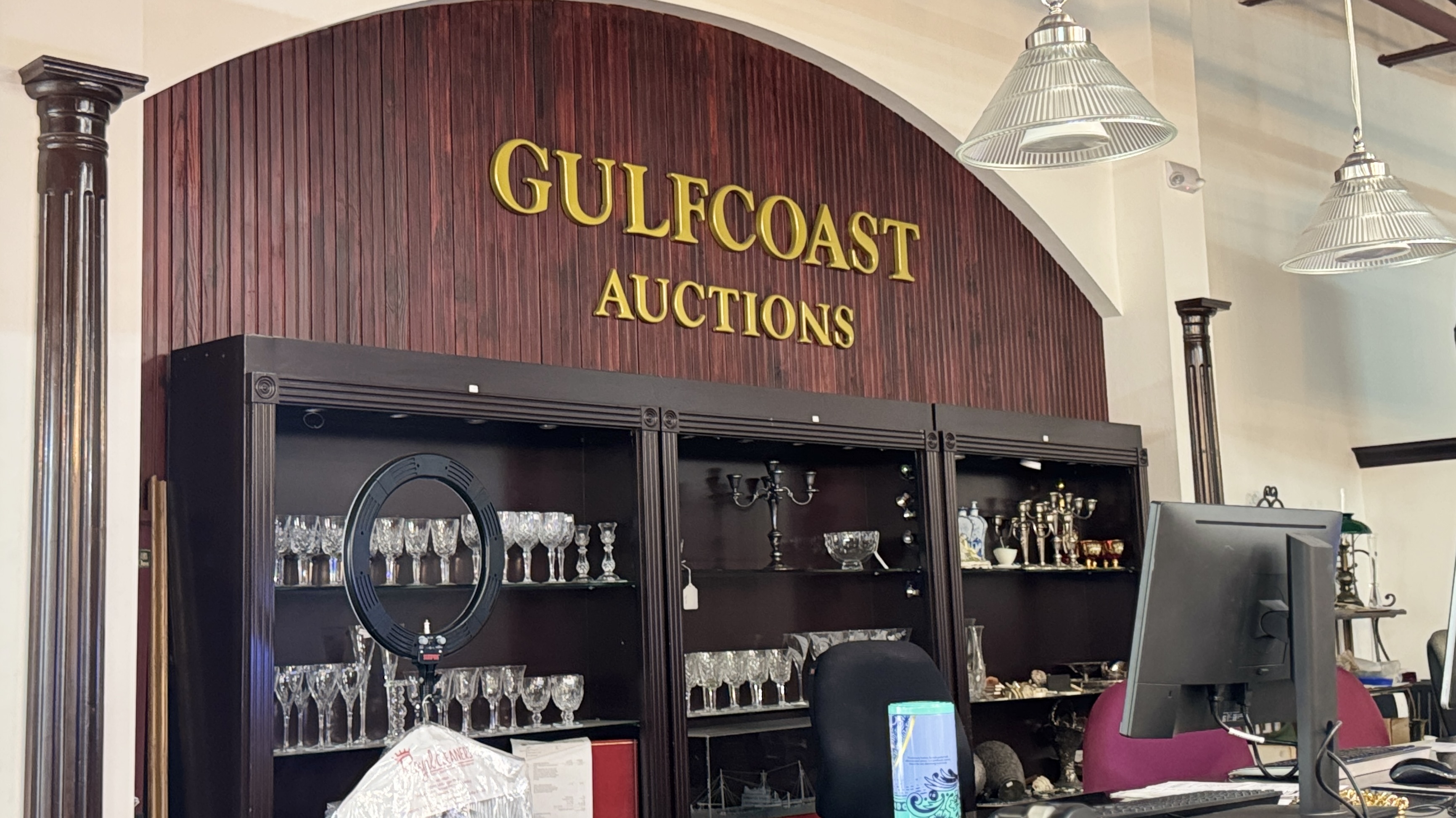 Gulf Coast Coin and Jewelry auction room in Fort Myers
