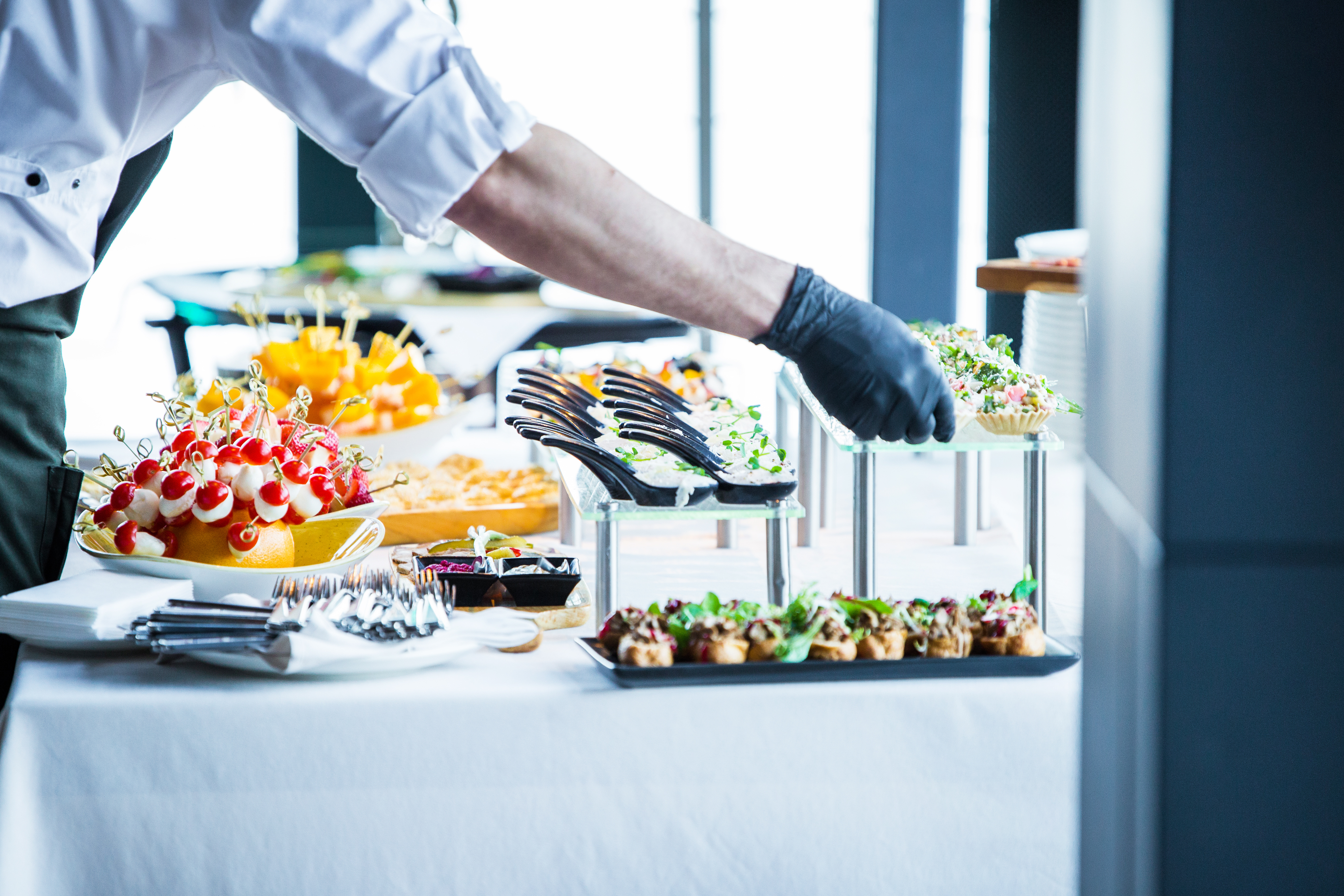 Hors d'oeuvres served during a Gulf Coast auction