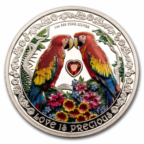1 oz Niue - Macaw $2 Love is Precious - Silver Round 2025 (3)