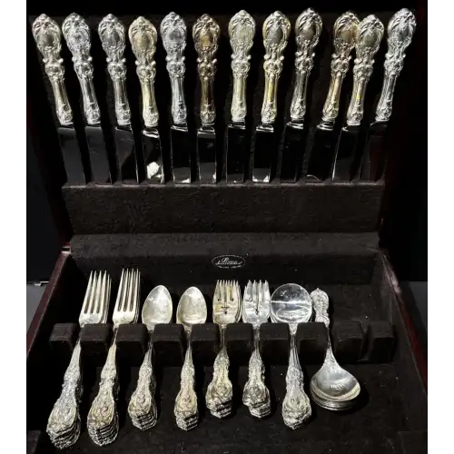 Francis I Sterling Flatware Service for twelve sterling flatware set by Reed & Barton. (7)